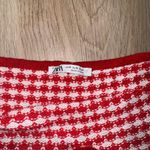 ZARA  Red & White Crochet Crop Top with Key Hole - Size Small Photo 3