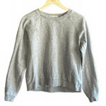Rebecca Minkoff Crew Neck Sweater Medium Gray Snap Button Sleeve Photo 0