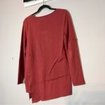 Sundance  Long Sleeve Shirt Asymmetrical Raw Hem Rust Orange Size XS Cotton Photo 7