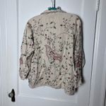 Dress Barn Vintage 90s Embroidered Granny Floral Shacket Jacket Paisley Linen 1X Photo 5