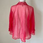 Vintage Peignoir Robe Jacket Red Size M Photo 3