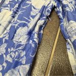 Love Shack Fancy Teyana Salty Sea Long Sleeve Mini Dress Hibiscus Floral Blue 00 Photo 9