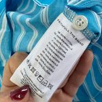 Faithfull the Brand Faithful the Brand Shirt Womens Medium Blue White Maya Striped Arden Top Photo 7