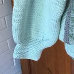 Hand Knit Sea Green Sweater Size M Photo 5