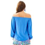 Lilly Pulitzer  Cornflower Blue Bell Sleeve Blouse Photo 2