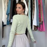 Brandy Melville Light Green Cropped Cardigan Photo 1
