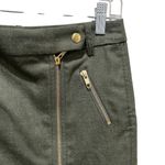 J.Crew Olive Green Wool Blend Mini Moto Military Skirt Women’s Size 0 Photo 3