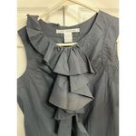 Diane Von Furstenberg  Women's Sleeveless Ruffle Blouse Black Size 4 Photo 1