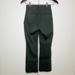 Loft  Pants Green Pintuck High Waist Side Zip Cotton Blend Straight Leg - 00 Photo 1