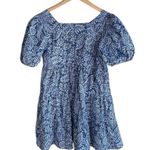 Madewell  Poplin Puff-Sleeve Tiered Babydoll Dress in Paisley Garden Photo 3