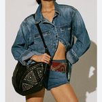 Free People West side Studded Sling bag Black Leather Hobo Bag Photo 0