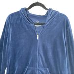 Hue Navy Blue Lightweight Velour Full Zip Cozy Casual Hoodie, XL Photo 1