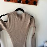 Say What? Cold Shoulder Beige Cutout Sweater Dress Size Small Photo 9