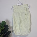 Tommy Bahama  Small Sleeveless Light Green Striped linen Top Photo 4