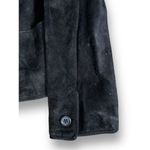 Vintage 90s Black Suede Leather Button Photo 8