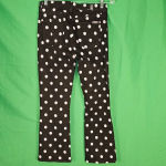 7 For All Mankind Womens Black White Polka Dot High Waist Slim Kick Jeans 29 Photo 1