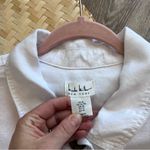 Nicole Miller  white linen‎ button down cropped utility jacket Photo 2