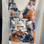 PINK - Victoria's Secret Women's  Tank Top S Orange Blue Tie-Dye Photo 0