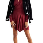 Free People FP BEACH Vance Mini Dress in Bordeaux size Medium NWT Photo 0