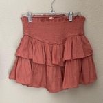ee:some  Peach Tier Satin Skirt, Size Small Photo 0