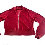 Guess Y2K RED VELOUR LOGO VINTAGE  ZIP UP‎ TRACK JACKET SMALL/MEDIUM Photo 0
