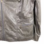 JM Collection Womens Brown Snake Print Animal Zip Faux Leather Jacket Blazer 16 Photo 3