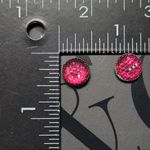 Leather Bracelet Druzy Earrings and Rose Ring Set Purple Photo 7