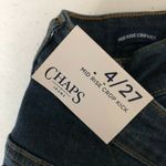 CHAPS Womens Jeans Mid Rise Crop Kick Dark Wash Stretch Size 4/27 Photo 3