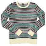 Talbots  Argyle Print Lamb's Wool Blend Holiday Sweater Cozy Cabincore Dainty XS Photo 1