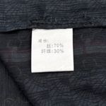 Japanese Brand Silk Blend Chain Print Dress Belted Green Black Short Sleeve XL Photo 8