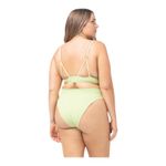 l*space L  Court Bitsy Cut Mojito Green Ribbed Bikini Bottom Women's Small NWT Photo 15