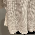 Women's White waffle pattern Textured Top loose fit front pocket small Photo 3