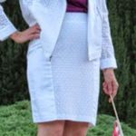 Apt. 9  NWT White Eyelet Panel Pencil Skirt Size 4 Photo 1