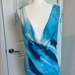 White Fox Boutique NWT White Fox Amore Backless Maxi Dress Aqua Blossom Vacation Cruise Medium Photo 11