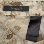Liz Claiborne Collection Beige Floral Silk Blouse Shirt Set Womens Size Large Tan Photo 1