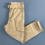 frame denim Frame Safari Belted Cargo Khaki High Rise Paperbag Waist Utility Pants Photo 4