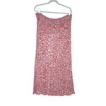 Christopher Esber Mélange Pleated Knit Tie Ribbed Maxi Skirt Red Medium Marled Photo 11