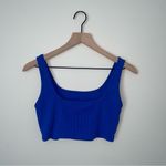 SheIn Blue Ribbed Tank and Shorts Set Photo 1