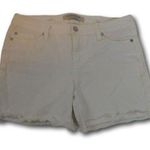 Liverpool  Mid Rise White Frayed Hem Denim The Short Shorts Size: 6/28 Photo 0