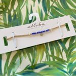 Ettika Starlight Beaded Hold Tone Choker Necklace NEW Blue Adjustable NWT Photo 4