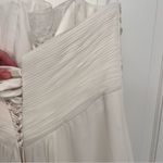 David's Bridal NWT Strapless Chiffon Satin A-Line Corset Wedding Dress Size 16W Photo 8