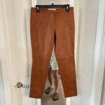 Trina Turk 71 NWT  Leather Pants Size 2 Color Brown Photo 1
