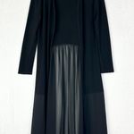 Joseph Ribkoff  LDS Cover Up Cardigan Duster Size 4 Black Longline Minimalist Photo 0