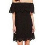 Kensie petal eyelet off shoulder dress size small Photo 1