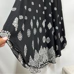 Elegant Black White Patterned Maxi Skirt Size M bohemian hippie flowy Size M Photo 5