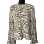 Melrose and Market Sweater Women's XXS Chunky Open Knit Marled Bell Sleeve Photo 0