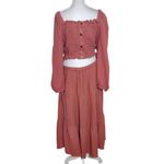 BeachLunchLounge  Dusty Pink Gauze Midi Dress Size XXL Wedding Guest Dress Photo 1