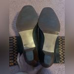 Vintage Davos Made In Italy 7.5 b Women’s Boots 2 Inch Heel Black And Tan EUC Photo 5