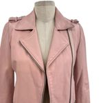 Dylan Gray Leather‎ Moto Jacket Blush Pink Zip Front Size XS Photo 2