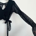 Glassons Black Mesh Long Sleeve Crop Top Photo 7